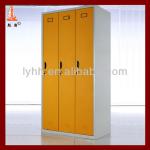 yellow assembly steel wardrobe closet, steel bedroom wardrobe design locker, steel locker wardrobe HH-CR293