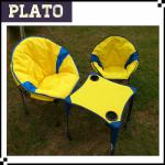 Yellow delicate foldable moon chair, outdoor leisure chair,fabric fishing chair BC009